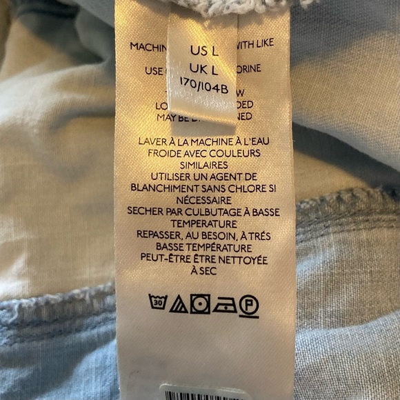 Free People Daisy Baby Patchwork Denim Top with Wide Collar and Ruffle Detail - Picture 6 of 13